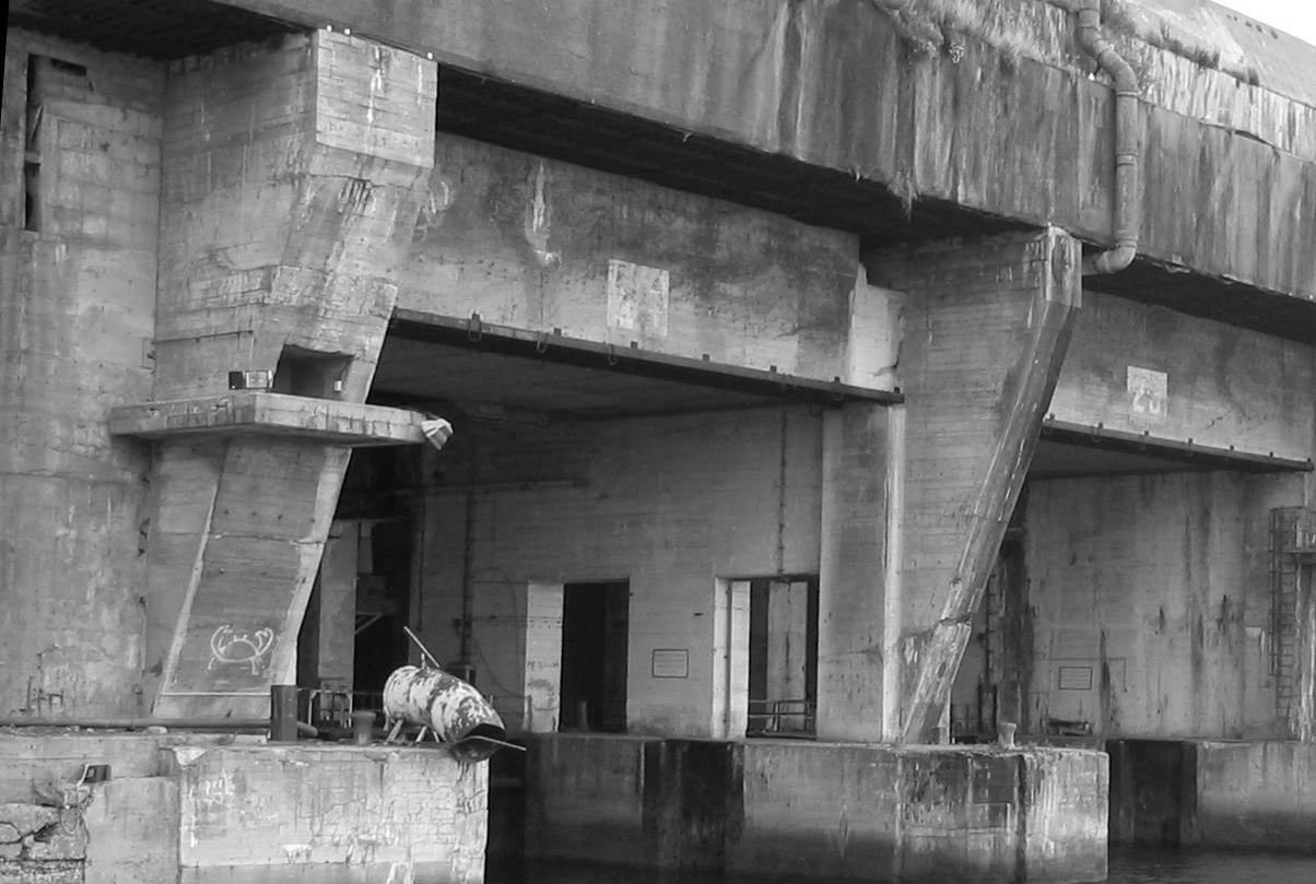 Organisation Todt, U-Boot-Bunker in Frankreich aus dem Zweiten Weltkrieg.