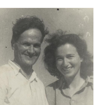 	Lore Sieskind met Heinz Moser (?), ca. 1945.